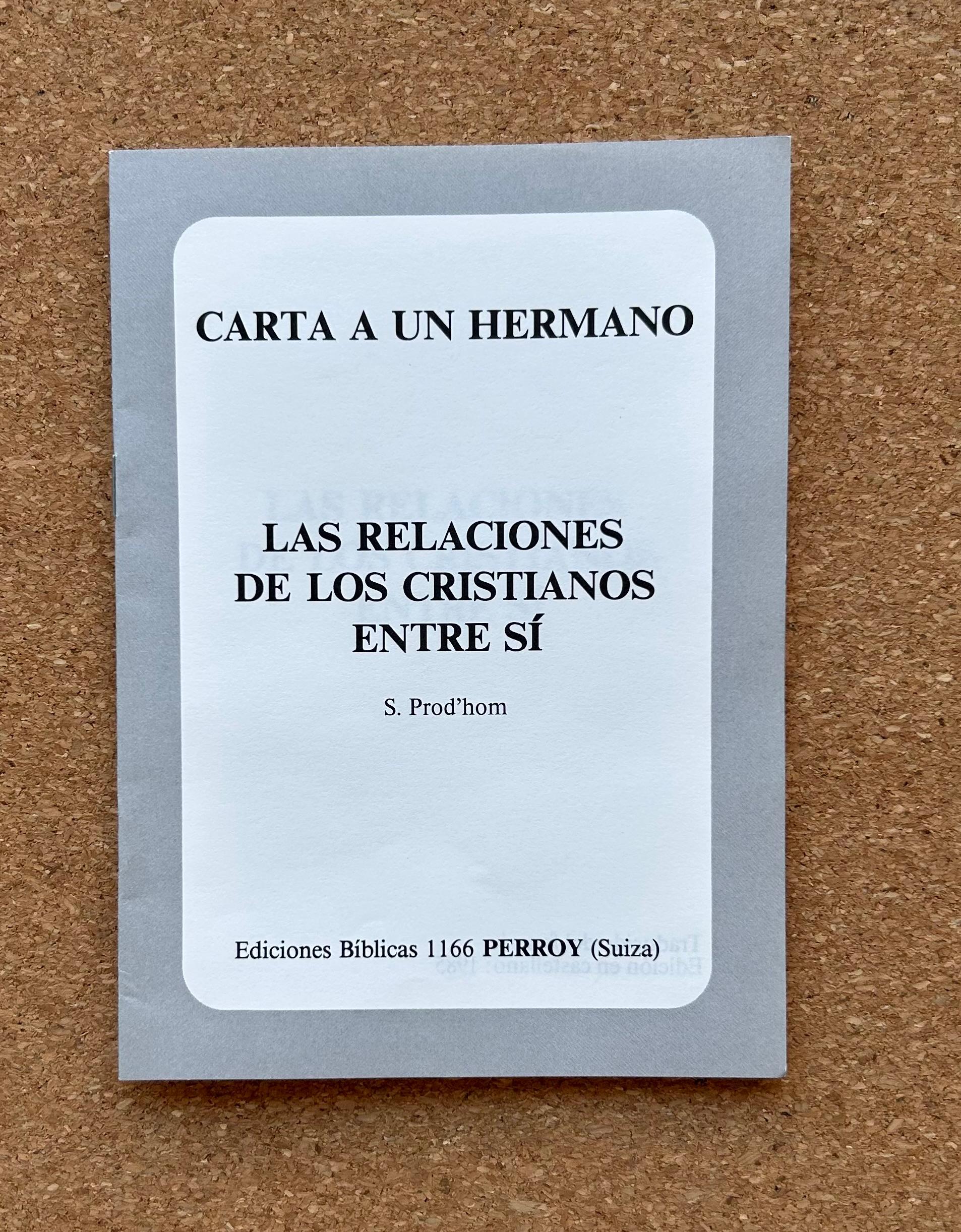 Las relaciones de los cristianos entre sí